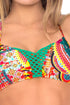 Luli Fama Chasing Waterfalls Crochet Cuout C-C Back Sport Bra Top